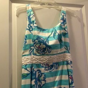 Lilly Pulitzer Floral and Stripe Dress